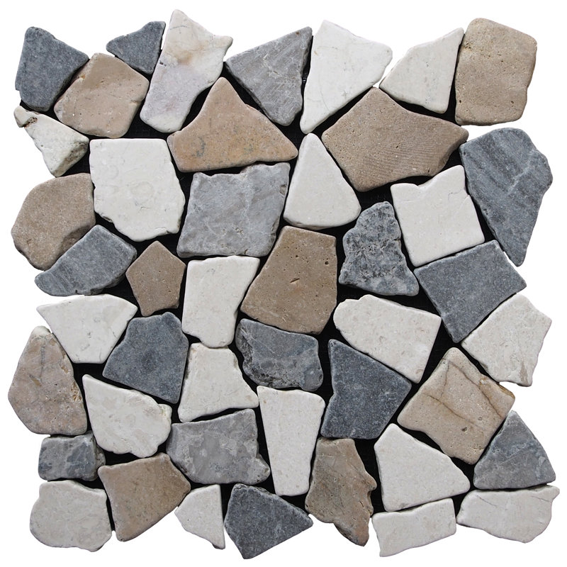 Pebble Tile Fit Random Sized Natural Stone Mosaic Tile & Reviews Wayfair